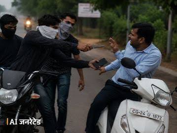 Raipur Crime News: Secretariat employee robbed at knifepoint; bike-borne miscreants flee with mobile phone and cash.