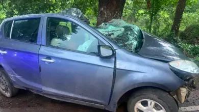Havoc caused by speeding in Bhilai: Car crashes into a tree; two youths died on the spot.