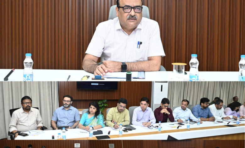 Review of progress on departmental schemes; Chief Secretary directs officials to complete all matters on time.