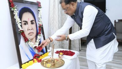Tributes paid on Minimata's death anniversary; CM Sai says her entire life was dedicated to the service of humanity.