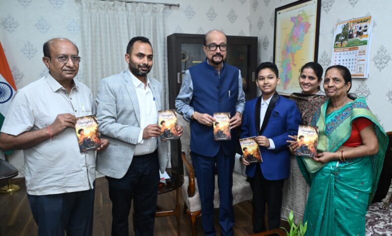 12-year-old Divyansh writes a book on God; Governor Ramen Deka releases it.
