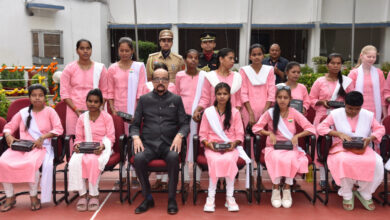 Governor Ramen Deka presented smart sticks to visually impaired female students, taking a step towards self-reliance.