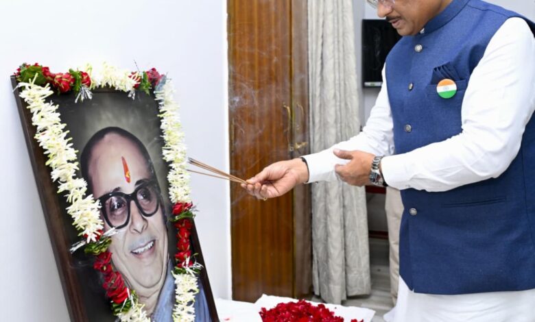 CM Sai pays tribute on Kushabhau Thakre's birth anniversary.