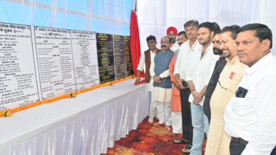 New pace of development: Arun Sao performs the groundbreaking ceremony for projects worth ₹31.60 crore.