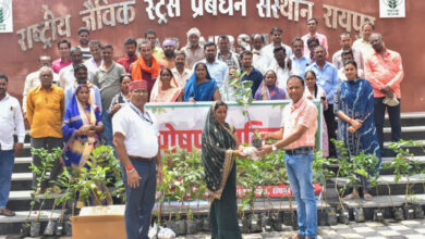 New initiative for nutritional security: Farmers motivated through the distribution of fruit-bearing saplings and vegetable seeds.