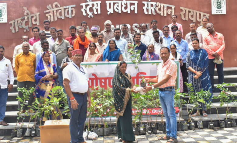 New initiative for nutritional security: Farmers motivated through the distribution of fruit-bearing saplings and vegetable seeds.