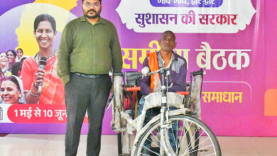 Administration's initiative paves the way: Differently-abled Ashok receives a tricycle.