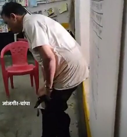 Shameful incident at a government school in Chhattisgarh; headmaster detained.