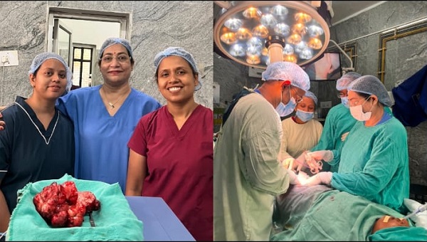 Major success for doctors at Bilaspur SIMS: Massive cancerous tumor removed from 78-year-old woman's ovary.