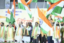 CM Sai holds the Tricolour; a grand Tiranga Yatra is taken out in Raipur alongside thousands of citizens.