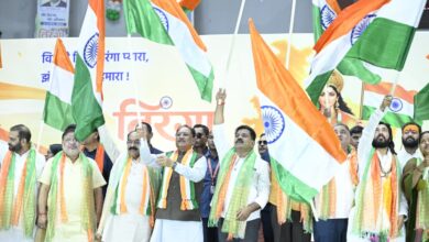 CM Sai holds the Tricolour; a grand Tiranga Yatra is taken out in Raipur alongside thousands of citizens.