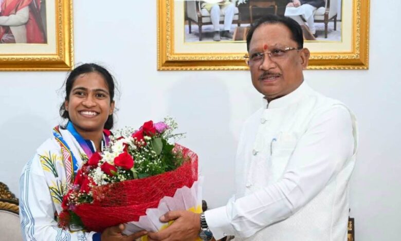 CM Sai's major gift to silver medalist Gyaneshwari Yadav: ₹30 lakh and promotion to DSP.
