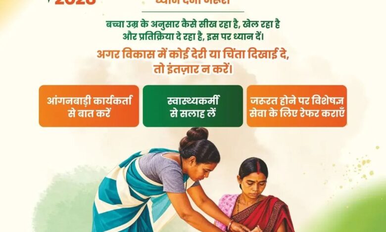 Focus on children's healthy development during Poshan Maah 2026; monitoring underway at Anganwadi centers.