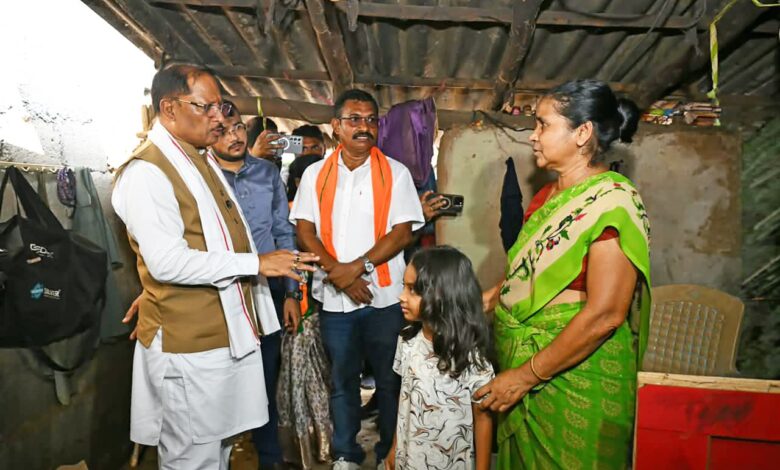 CM Sai visits Sukma after floods; says government aid will reach every affected family.