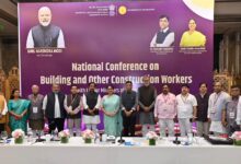 National deliberation on the social security of construction workers, with participation from several states, including Chhattisgarh.