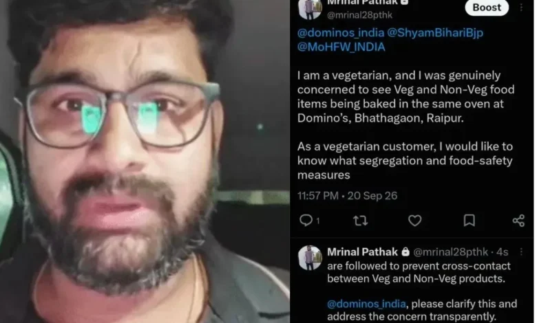 Domino’s Pizza controversy: Allegation of cooking veg and non-veg pizzas in the same oven; Food Department to investigate.