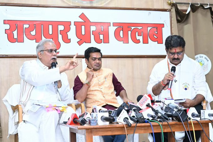 Chhattisgarh politics heats up following a face-off debate between Bhupesh Baghel and Vijay Sharma.
