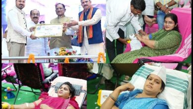 Major achievement in the 'Seva Sankalp Abhiyan': Record set with over 1,000 women donating blood.