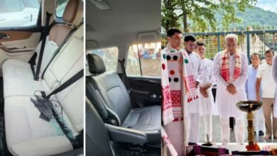 Uproar during election campaigning in Nagaon; tension prevails after Congress convoy is pelted with stones.