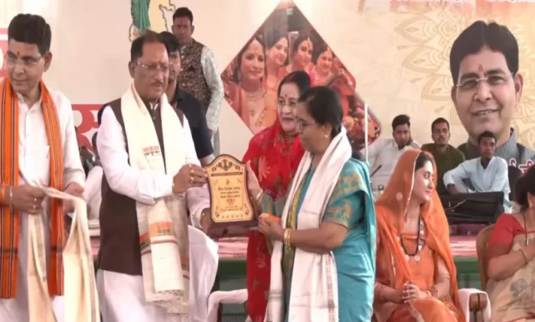 CM Sai on Teej Milan: ₹1,000 monthly for 68 lakh women; over 13 lakh became 'Lakhpati Didis'.