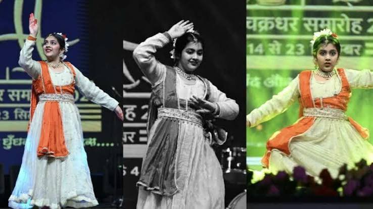 Young artist shines at Chakradhar Samaroh; Ashika draws thunderous applause with her 50 spins.