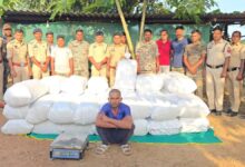 Cannabis worth crores was hidden beneath empty bottles; Jashpur police apprehended the smuggler along with the truck.