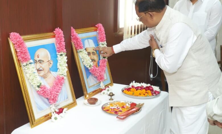CM Sai describes the ideas of Mahatma Gandhi and Shastri as guiding lights for serving the nation.