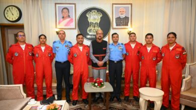 Raipur News: Air Officer Commanding Nanda Kumar Bala met with Governor Ramen Deka