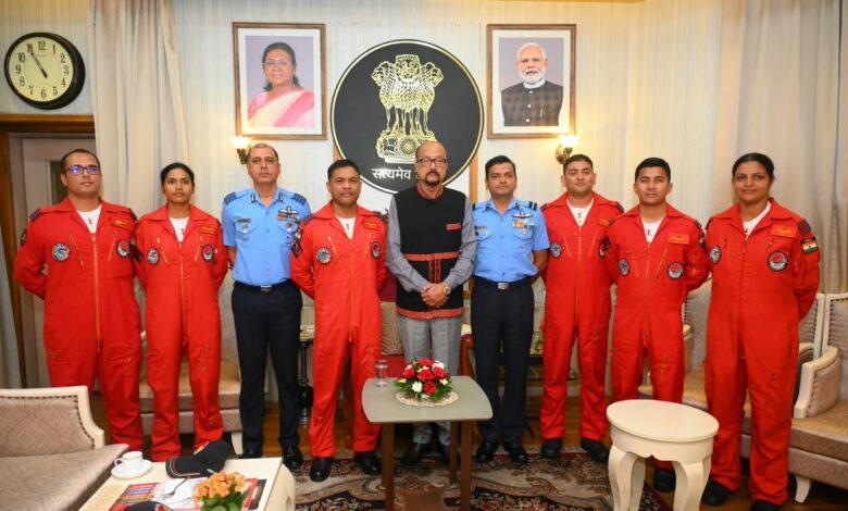 Raipur News: Air Officer Commanding Nanda Kumar Bala met with Governor Ramen Deka