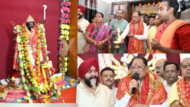 Raipur: CM Sai visits Kalibari Temple, prays for the state's well-being and prosperity