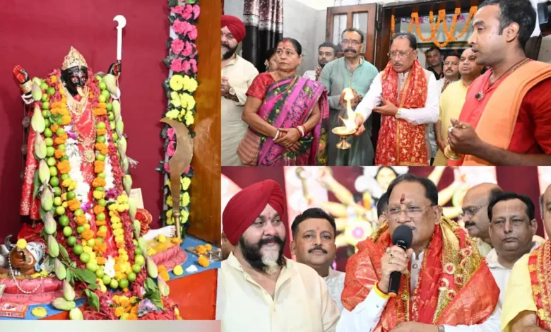 Raipur: CM Sai visits Kalibari Temple, prays for the state's well-being and prosperity