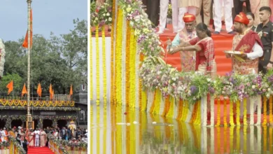 The clarion call for the 2028 Nashik Simhastha Kumbh: President Droupadi Murmu hoists the 'Dharmadhwaja' (sacred flag)